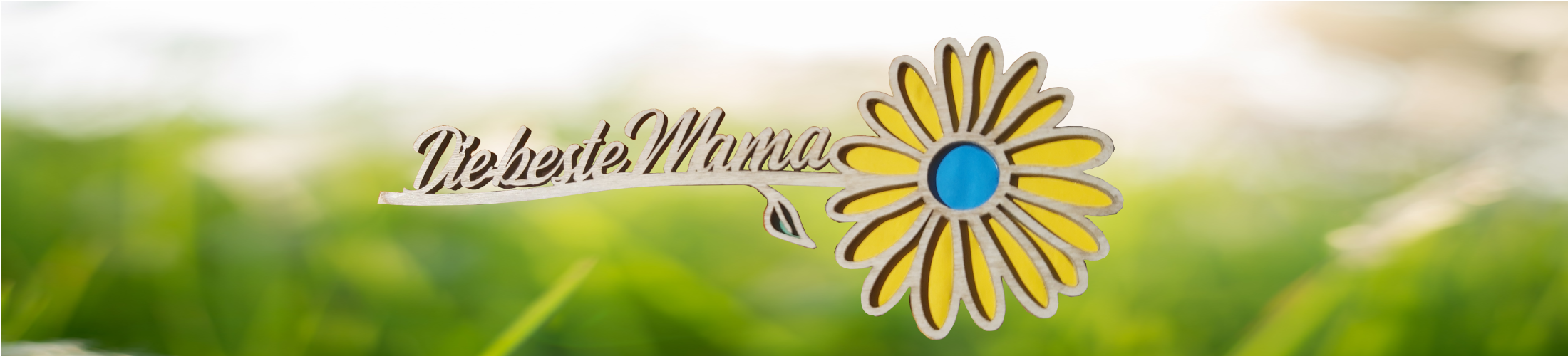 Wiese unscharf mit Blume Mama