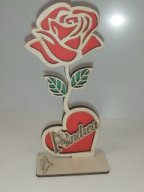 Rose mit Herz und Name